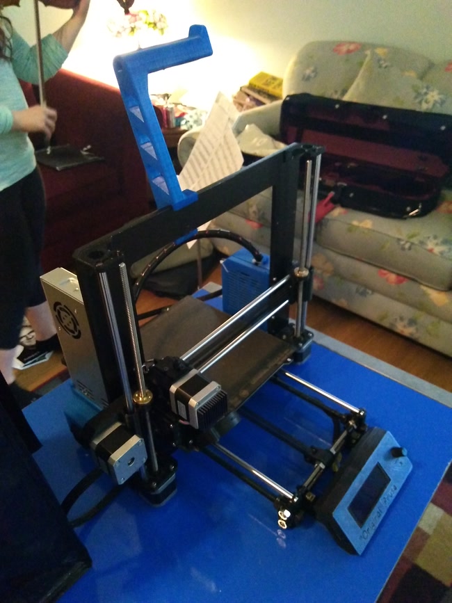 The finished printer from the left.