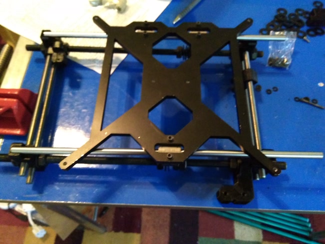 The assembled Y-axis frame sans heated build plate.