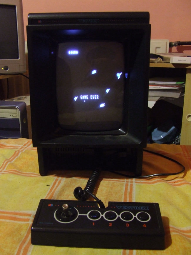 While commercially it was a flop, the Vectrex game console was notable for displaying vector graphics on an integrated display.